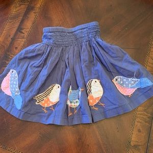 Mini Boden skirt with birds